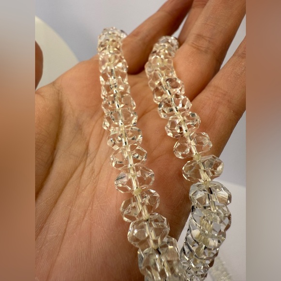 Art Deco Antique Crystal necklace (opera length) 24inches - Picture 7 of 10